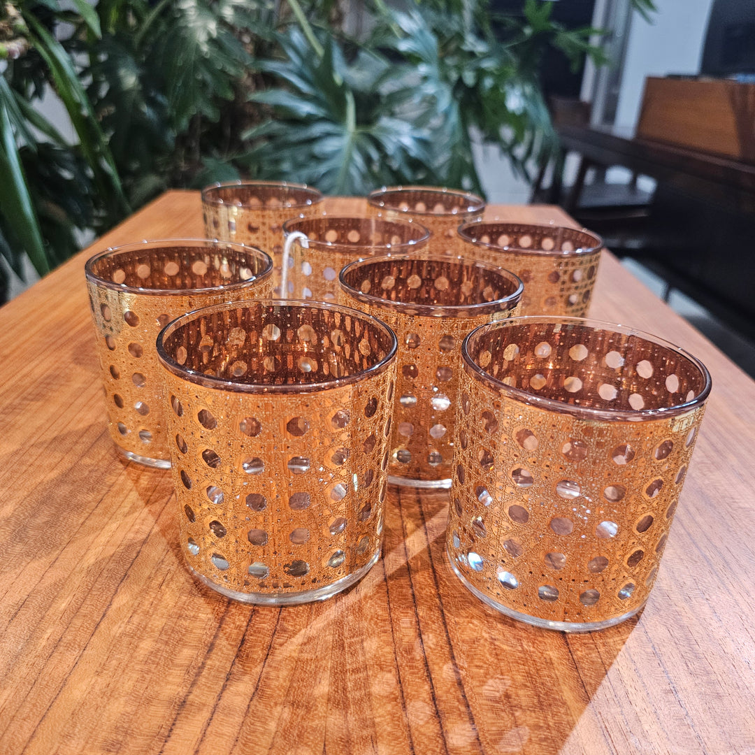 (8) Culver Canella Old Fashioned Glasses